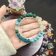 thumbnail image 4 of Ansiedad pulsera de cristal y las mujeres de malaquita natural de cuentas de piedra con cristal transparente y turquesa joyería de uso diario, 4 of 6