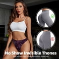 thumbnail image 4 of Snowflakes and Hearts Thongs for Women - No Show Seamless Womens Thongs Underwear, Soft Stretch G String Thongs for Women,Cuteness Ladies Breathable Thong Bikini Panties Briefs, 4 of 5