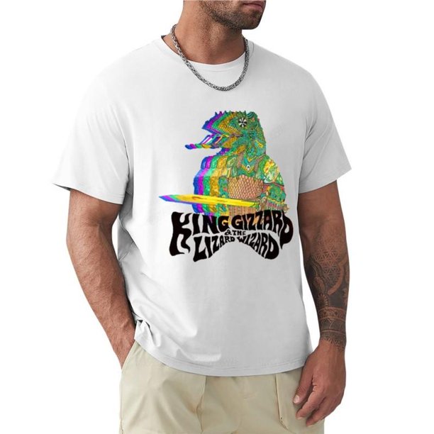 Camiseta de cuello redondo para hombre ropa vintage Fast-Track Your King Gizzard And The Lizard Wizard