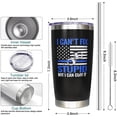 thumbnail image 2 of Police Gift for Men, 20 oz Insulated Tumbler with Lid and Straw - Ideal Graduation or Retirement Gift for Police Officers, Police Academy, Policeman and Policewoman, 2 of 6