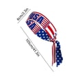 thumbnail image 3 of Patriotic Stars and Stripes Wide Headband, 1776-2026 USA 250th Anniversary Crisscross Hair Band, Sweat-Wicking Elastic Athletic Head Wrap for 4th of July BBQ, Sports & Independence Day Events, 3 of 8