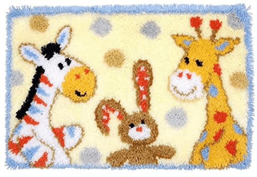 ZFFLYH Halloween Latch Hook Kits Rug for Adults Kids, DIY Crochet Yarn Kits  Anti Slip Base Fabric with Printed Canvas Mat Tapestry Needlework Sets 20