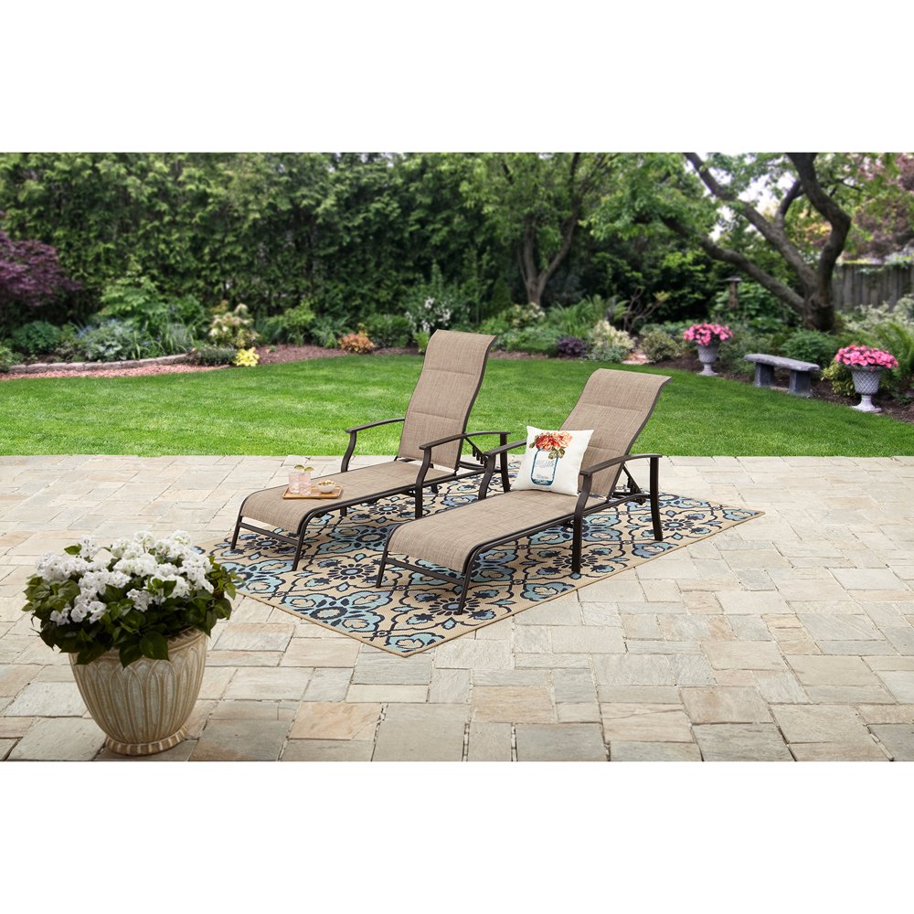 Mainstays Highland Knolls Outdoor Chaise Lounges, Set of 2 Walmart