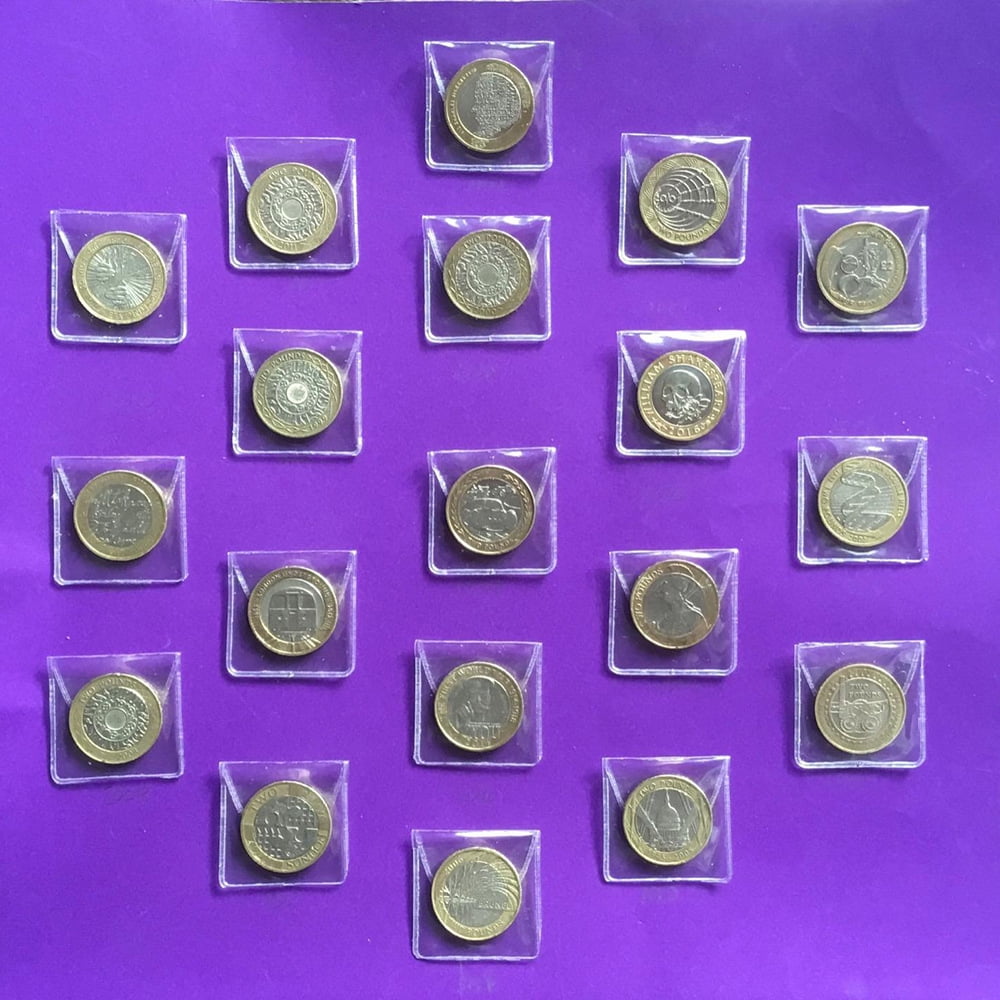 TRIANU 150Pcs Single Pocket Coin Sleeves Currency Bill Holders Clear Individual Sleeves Holders Coin Holder Currency Bills Protector Plastic Coin Pouch, 2.2 inch