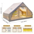 thumbnail image 5 of 4-6 People for Camping Inflatable Tent, Glamping Tent with Stove Jack , 4 Seasons available Waterproof Blow Up Tent, 5 of 12