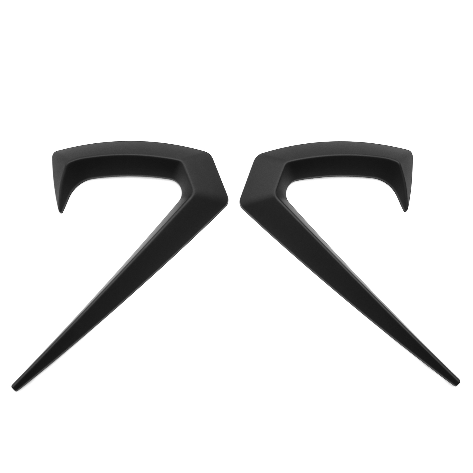 Ikon Motorsports Side Fender Trim Compatible with 2025-2026 Tesla Model Y Juniper, IKON Style Vent Molding Cover ABS Plastic Air Flow Intake Decor 2PC Matte Black Garnish Spoiler Fin