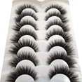 thumbnail image 3 of Pestañas postizas Pooplunch estilo ojo de gato, efecto wispy, de visón sintético, 7 pares, 3 of 7