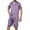 Purple, variant on GERsome Men's Short Sleeve Pajamas Sets 2 Piece Button Down Tops and Shorts Loungewear Sets with Pockets Summer Casual Sleepwear S-2XL