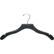 The Great American Hanger Company Black Wavy Top Hanger with Notches (Box of 25)