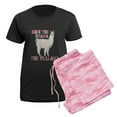 thumbnail image 5 of CafePress - Save The Drama For Yo Llama Women's Dark Pajamas - Women's Short Sleeve Print T-Shirt and Pants Dark Cotton Pajama Set, 5 of 7