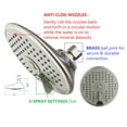 thumbnail image 3 of Ana Bath Anti-Clog High-Pressure 6-Inch Multi Function Dual Shower Head with Handheld Shower System + 60-Inch Stainless Steel Shower Hose (Brushed Nickel), 3 of 6