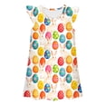 thumbnail image 5 of CAIXIA Girls Nightgowns Easter Pajamas Cute Ruffle Short Sleeves Princess Pajamas Nightdress Sleepwear, 5 of 5