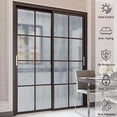 thumbnail image 7 of Reeded Glass Privacy Film, Frosted Window Vinyl, 3D Decorative Window Decals Non Adhesive for Bathroom, Living Room 35.4x157.4 inches, 7 of 7