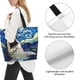 thumbnail image 3 of Balery Vintage Starry Sky Shark Bolsa Tote Estilo Estético con Cremalleras, Bolsa de Hombro, Bolsa de Compras Grande y Plegable, 3 of 8
