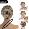 thumbnail image 4 of 2 Sets Tail Hair Tool Hair Loop DIY Styling Tool Set Tail Hair Flipper Pull through Ponytail Tool French Hair Braiding Tool French Centipede Braiders French Twist Plait, 4 of 5