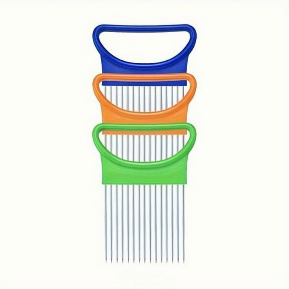 Multifunctional Slicer, Stainless Steel Onion Slicer, Potato Lemon Slicer, Tomato Slicer, Vegetables, Fruits and Meat Kitchen Comb