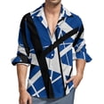 thumbnail image 1 of Camisa de manga larga para hombre Camisa informal abstracta novedosa para vacaciones, uso diario, fin de semana, moda informal, otoño e invierno, manga larga, 1 of 6