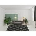 thumbnail image 2 of HomeRoots  8 x 11 ft. Geometric Shag Power Loom Stain Resistant Rectangle Area Rug, Charcoal & Grey, 2 of 5