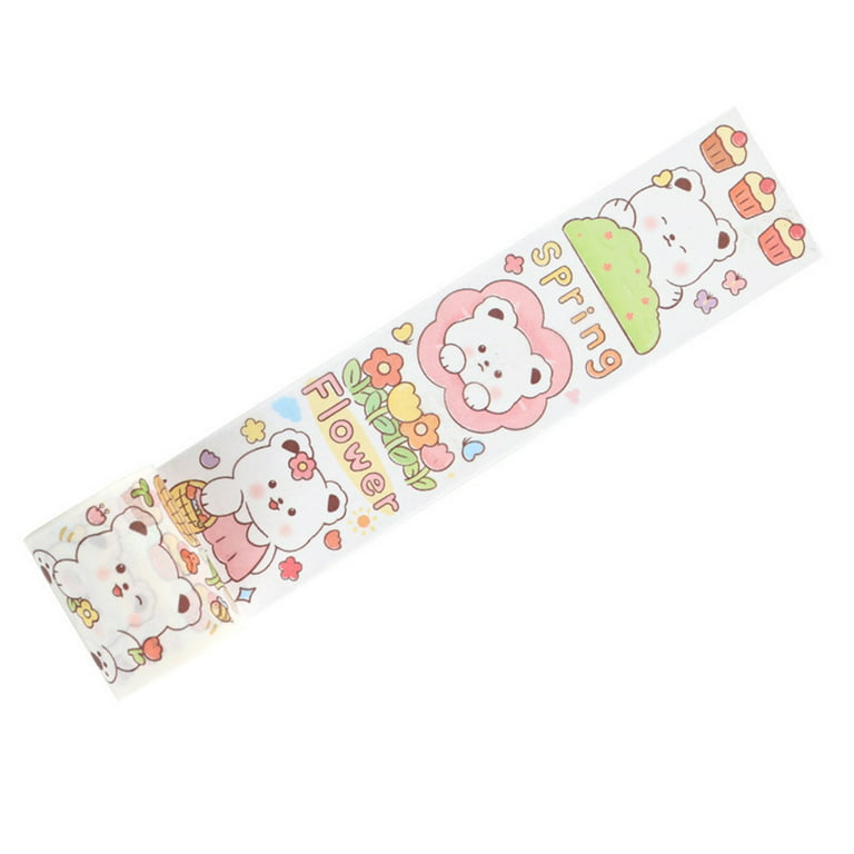 Hesroicy Reusable Sticker Tape Roll - Tearable Japan Paper with Cute Bear  Printing for Scrapbooking and Stationery Supplies 