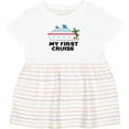 thumbnail image 3 of Inktastic My First Cruise with Cruise Ship and Palm Trees Girls Baby Dress, 3 of 5
