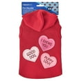thumbnail image 3 of Vibrant Life Valentine's Pet Hoodie for Dogs, Conversation Hearts, Red, Extra Small, 3 of 10
