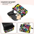 thumbnail image 4 of KUIFORTI Abstract Graffiti Crossbody Leather Bags for Women Functional Woman Shoulder Bag Handbags Casual Functional Small Bag with Removable Chain for Daily Life, 4 of 7