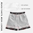 thumbnail image 5 of Mixture Color Plaids with White Lines Swim Trunks Board Shorts Beach Pants Bathing Bottoms XL, 5 of 8