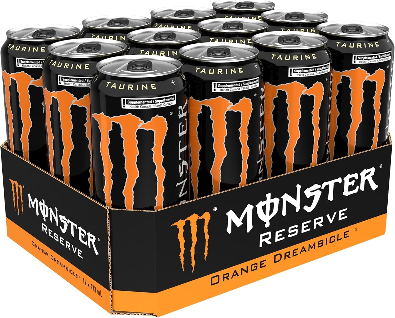 Monster Energy Reserve Orange Dreamsicle Can 12 Pack 16 fl oz, imported from Canada