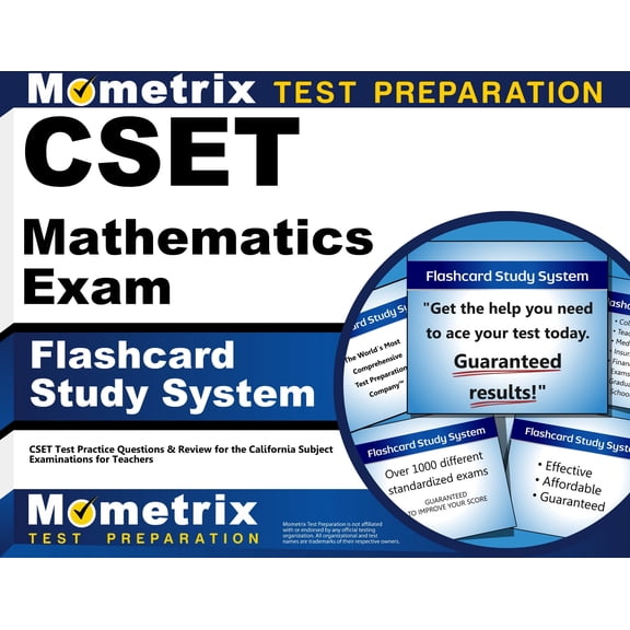 Cset Mathematics Exam Flashcard Study System : Cset Test Practice Questions & Review for the California Subject Examinations for Teachers (Cards)