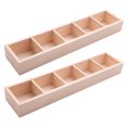 thumbnail image 1 of 2 macetas de cerámica de hierro con flores carnosas, caja de madera, maceta para plantas suculentas, maceta para bonsái, 5 rejillas, 1 of 7
