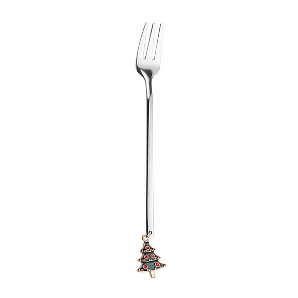 Oefntac Christmas Decor Home Christmas Decorations Metal Coffee Fork Stirring Spoon Christmas Table Decorations Year