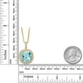 thumbnail image 6 of Gem Stone King 18K Yellow Gold Plated Silver Pendant with Chain Topaz Moissanite (16.35 Cttw), 6 of 6