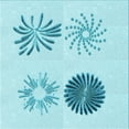 thumbnail image 1 of Ahgly Company Indoor Square Patterned Electric Blue Area Rugs, 5' Square, 1 of 6