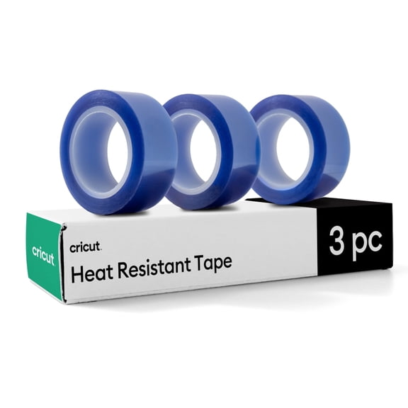 Cricut Heat Resistant Tape, Blue, 0.75 in x 52 ft, 3 Count