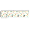 thumbnail image 3 of Ambesonne Tropical Fabric by the Yard Upholstery, Pineapple Flower Heart Art, 10 Yards, Pale Orange and Teal, 3 of 5