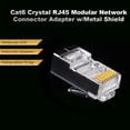 thumbnail image 4 of Conector blindado RJ45 Red Cat6 Enchufe adaptador RJ-45 Cabeza de cristal para interruptor, 4 of 7