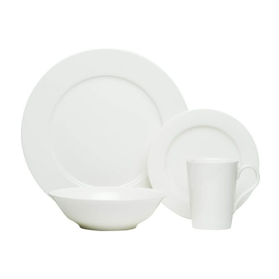 Red Vanilla  Rimmed Bone China 16Pc Dinner Set
