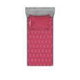 thumbnail image 2 of Ambesonne Geometric Fitted Sheet & Pillow Sham Set, Patchwork Floral Squares, Full, Multicolor, 2 of 3