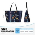 thumbnail image 4 of Fotbe Solar System Pattern Water-Resistant Beach Travel Bag - Large Capacity Tote with 7 Pockets, Lightweight Design for Women & Men, Perfect for Beach, Pool & Gym, 4 of 7