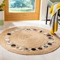 thumbnail image 2 of SAFAVIEH Natural Fiber Annandale Geometric Area Rug, Beige/Silver, 5' x 5' Round, 2 of 3