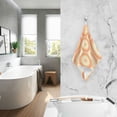 thumbnail image 2 of Yayeee 2 Pack Hand Towels for Bathroom 100% Cotton 16" x 28" Soft Absorbent Kitchen Towel, Orange Circle, 2 of 7