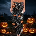 thumbnail image 7 of Women's Wide Leg Lounge Pants Yoga Pajamas Halloweens Cute Print Pjs Pants Plush Pajama Bottom Funny Pajama Bottom Sleepwear for Party, 7 of 7