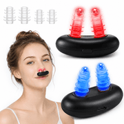 IKEENER FDA Cleared Red and Blue Light Nasal Device with Red Light Massage, Rhinitis Relief, Nasal Congestion and Sinus Support, USB Rechargeable，Black Outfit