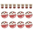 thumbnail image 6 of LEORX 40pcs Red Christmas Paper Plates and Disposable Cups for Parties and Gatherings, Sturdy Synthetic Material, 6 of 8
