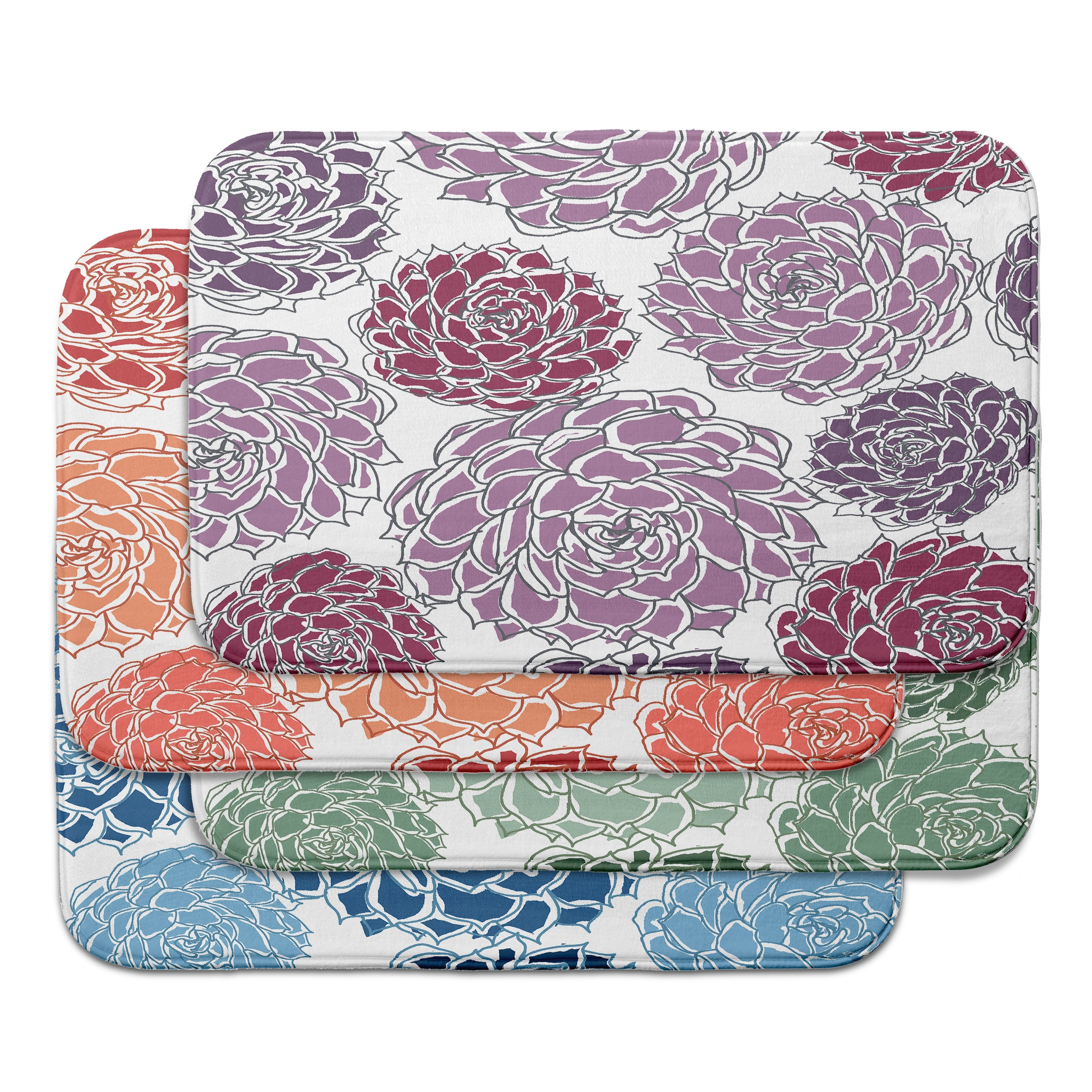 Simply Daisy 34" x 21" Plush Microfiber Green Olivia Bath Mat