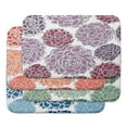 thumbnail image 2 of Floral Frolic Olivia Purple Floral Print Bath Mat, 2 of 5