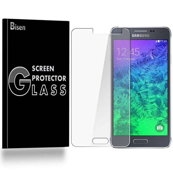 Samsung Galaxy Alpha [BISEN] 9H Tempered Glass Screen Protector, Anti-Scratch, Anti-Shock, Shatterproof, Bubble Free