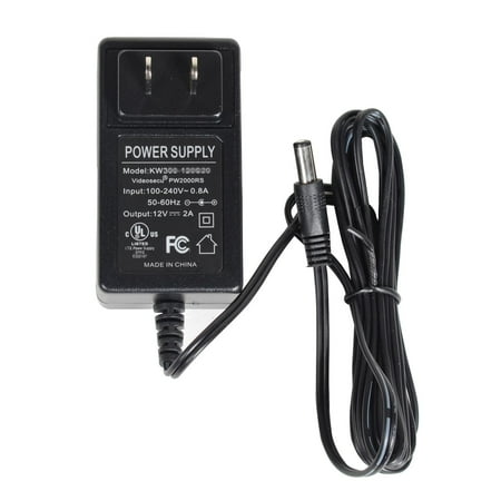 - VideoSecu 12V DC Security Camera Power Supply Adapter 2000mA 100V - 240V AC Regulated Power for CCTV Surveillance 1i1