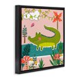 thumbnail image 3 of Stupell Industries Bohemian Alligator In Swamp Black Floating Frame Canvas Art, 18 x 18, by Tina Finn, 3 of 8