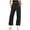 Black, variant on Efsteb Womens High Waist Casual Solid Color Sweatpants with Drawstring and Functional Pockets for Fall and Winter Khaki XL
